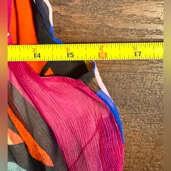 Diane Von Furstenberg silk abstract art sleeveless a line flowy dress size 0 - Picture 6 of 9